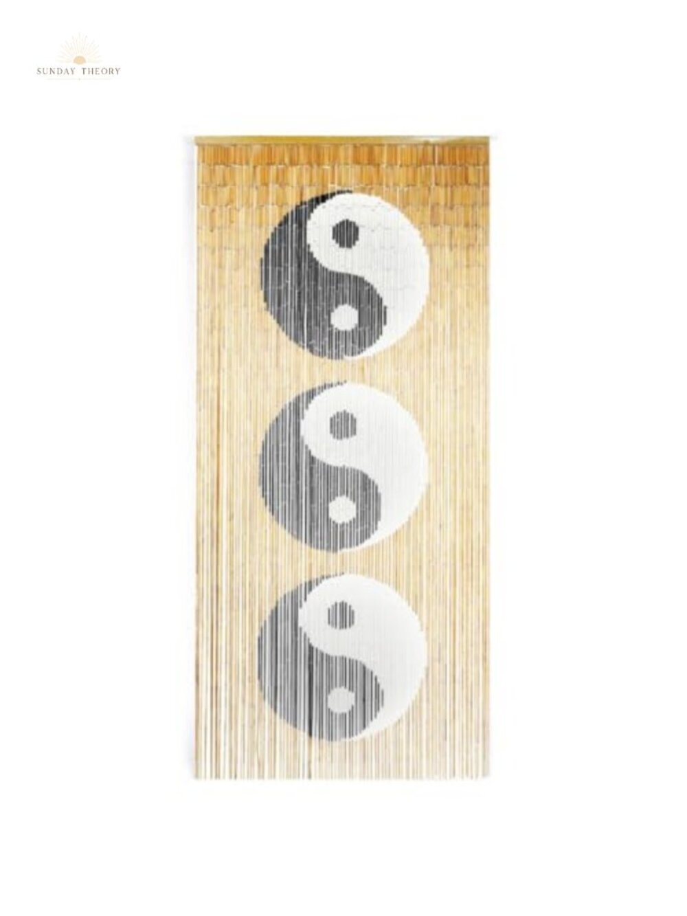 Hand-Painted Yin Yang Beaded Curtain Doorway Room Divider 35.5x78